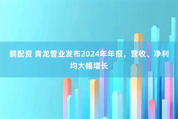 鹏配资 青龙管业发布2024年年报，营收、净利均大幅增长
