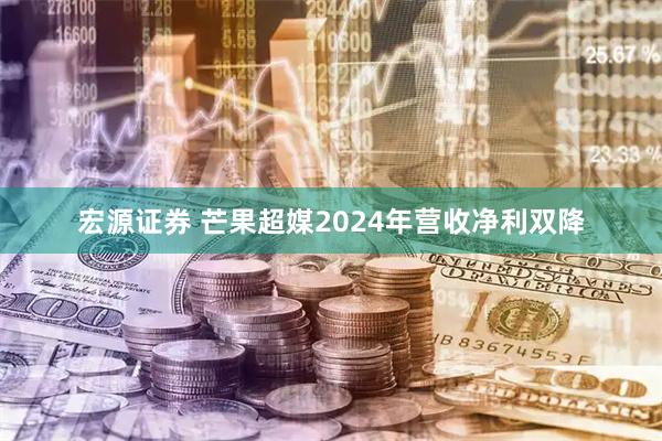 宏源证券 芒果超媒2024年营收净利双降