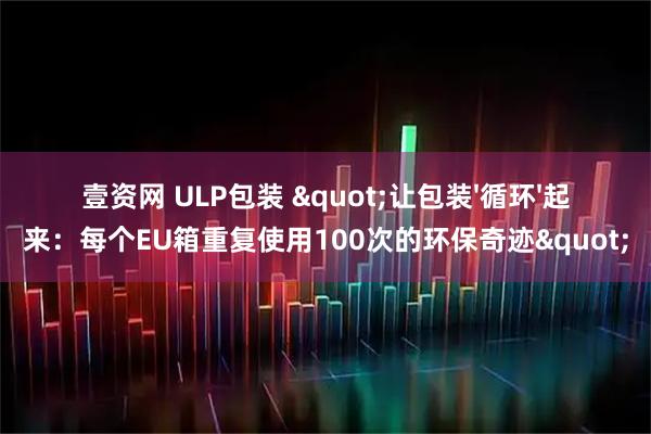 壹资网 ULP包装 &quot;让包装&#39;循环&#39;起来：每个EU箱重复使用100次的环保奇迹&quot;